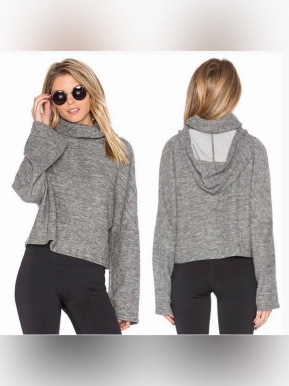 Free People Movement Nova Hooded Sweatshirt in Gray Size S
